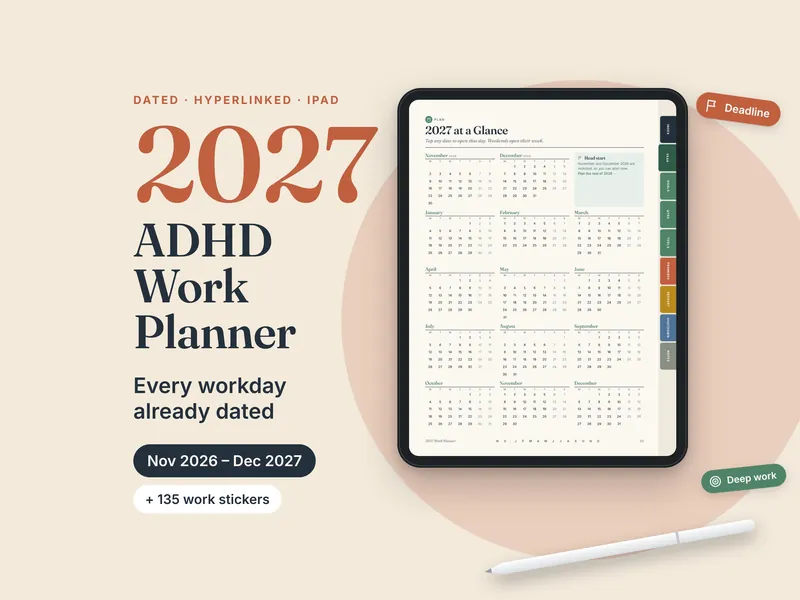 2027 ADHD Work Planner listing image