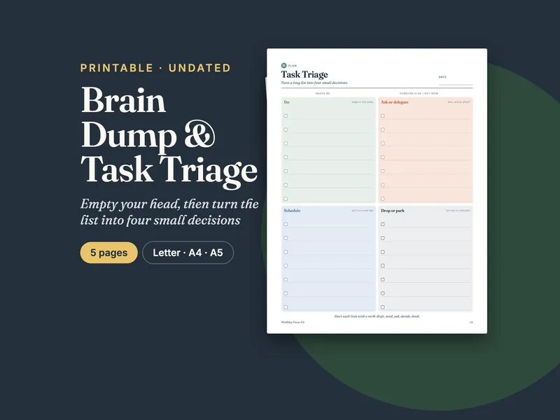 Brain Dump & Task Triage listing image